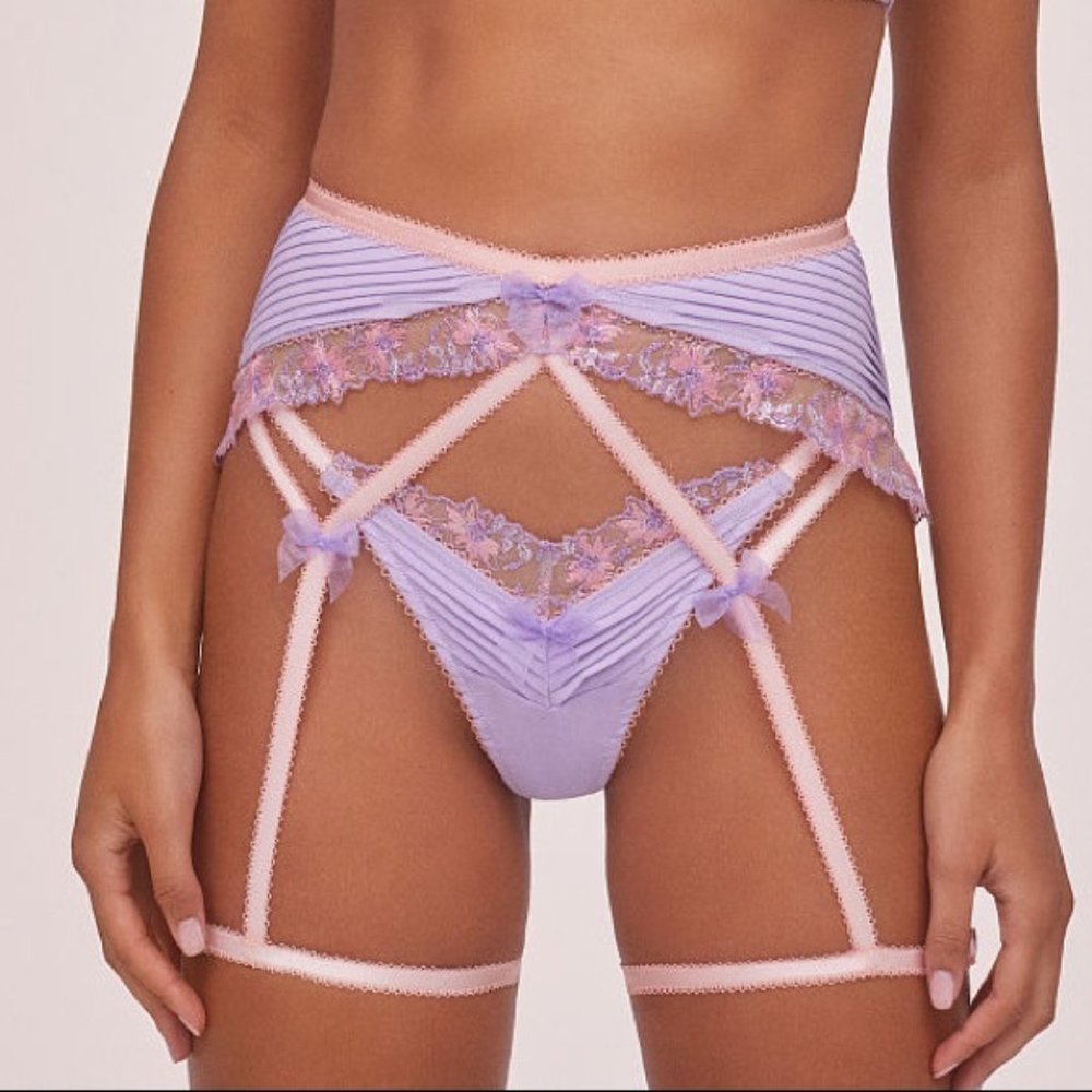 NWT Sparkly Enchanting For Love and Lemons 'Ophelie' Garter Belt - M
